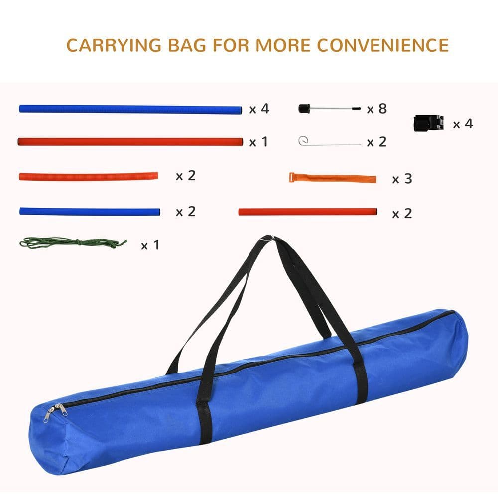 image-Pet Agility Set Training Play Kit Dog Jump Hoop Poles Tunnel Obedience Equipment