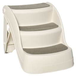 image-Portable Dog Steps Non-slip Pet Stairs 3-Step Design for High Beds Sofas, Cream