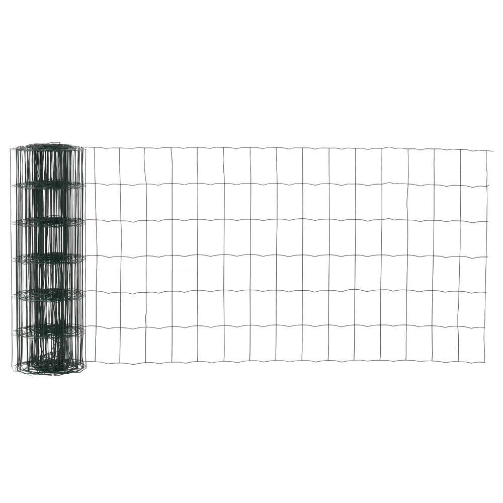 image-61cm x 1000cm Chicken Wire Mesh, Foldable PVC Coated Fences, for Garden, Green