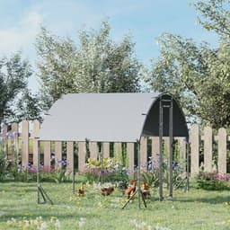 image-Chicken Run One Room Galvanised Chicken Coop Hen House w/ Cover 2.8 x 1.9 x 2m