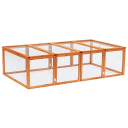 image-New Rabbit Hutch Cage with Run and Play Space Mesh Wire Safety for Outdoor