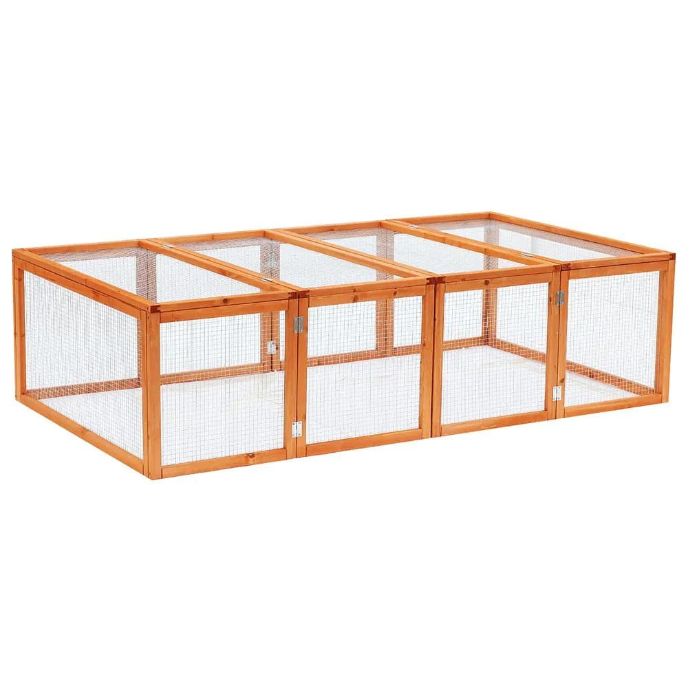 image-New Rabbit Hutch Cage with Run and Play Space Mesh Wire Safety for Outdoor