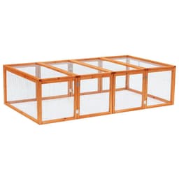 image-New Rabbit Hutch Cage with Run and Play Space Mesh Wire Safety for Outdoor