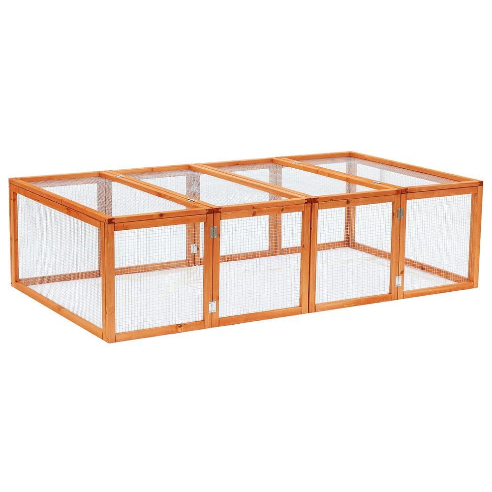 image-New Rabbit Hutch Cage with Run and Play Space Mesh Wire Safety for Outdoor