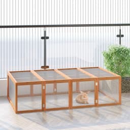 image-New Rabbit Hutch Cage with Run and Play Space Mesh Wire Safety for Outdoor