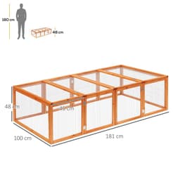image-New Rabbit Hutch Cage with Run and Play Space Mesh Wire Safety for Outdoor