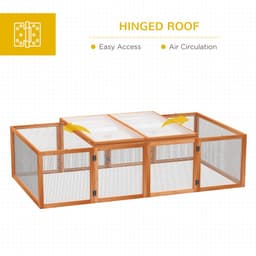 image-New Rabbit Hutch Cage with Run and Play Space Mesh Wire Safety for Outdoor