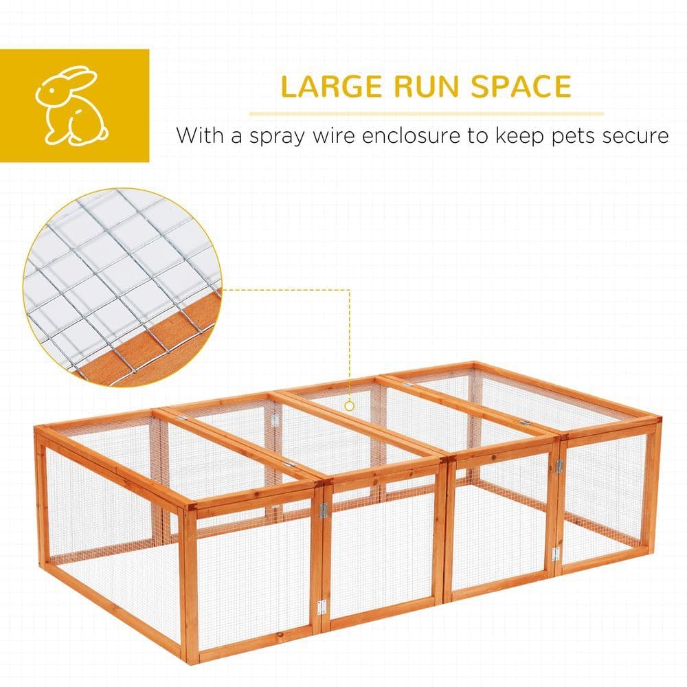image-New Rabbit Hutch Cage with Run and Play Space Mesh Wire Safety for Outdoor