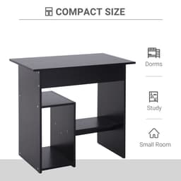 image-Computer Desk, 73.5H cm-Black