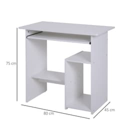 image-Computer Desk, 73.5H cm-White