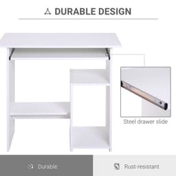 image-Computer Desk, 73.5H cm-White