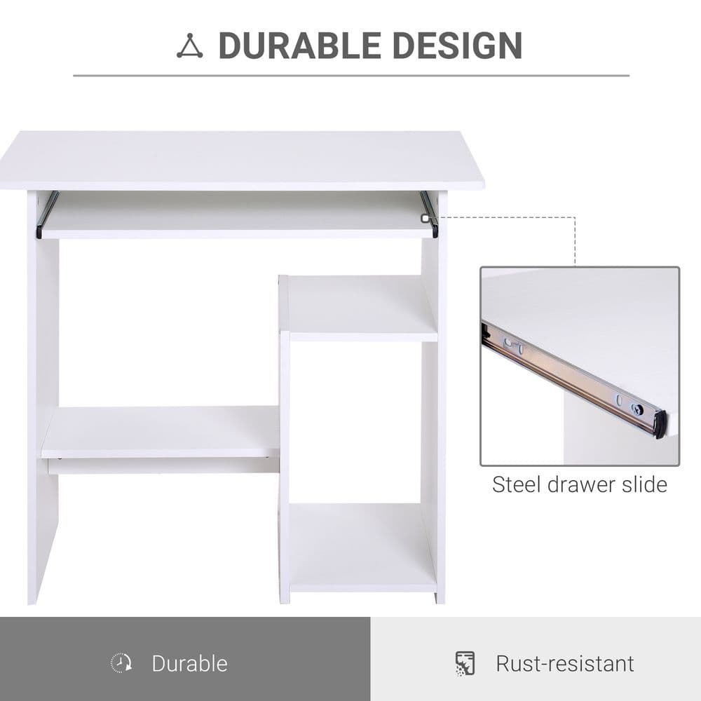 image-Computer Desk, 73.5H cm-White