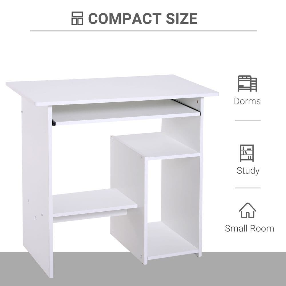 image-Computer Desk, 73.5H cm-White