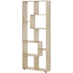 image-178cm 8-Shelf Bookcase w/ Melamine Surface Oak Tone Multipurpose 8-Grid