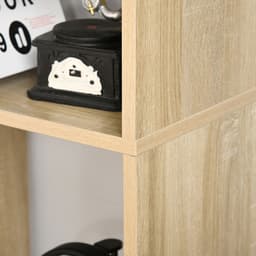 image-178cm 8-Shelf Bookcase w/ Melamine Surface Oak Tone Multipurpose 8-Grid