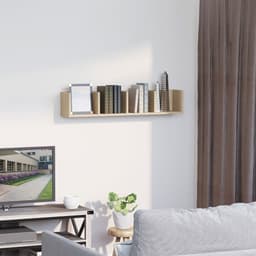image-95Lx17Wx16.5H cm Multi-Media Storage Wooden Shelf