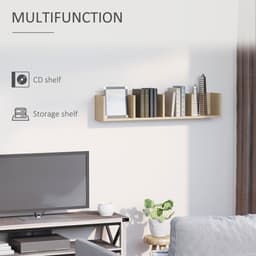 image-95Lx17Wx16.5H cm Multi-Media Storage Wooden Shelf