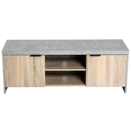image-Wooden TV Stand Cabinet Home Media Center DVD CD Storage Unit Grey