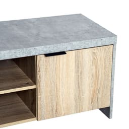 image-Wooden TV Stand Cabinet Home Media Center DVD CD Storage Unit Grey