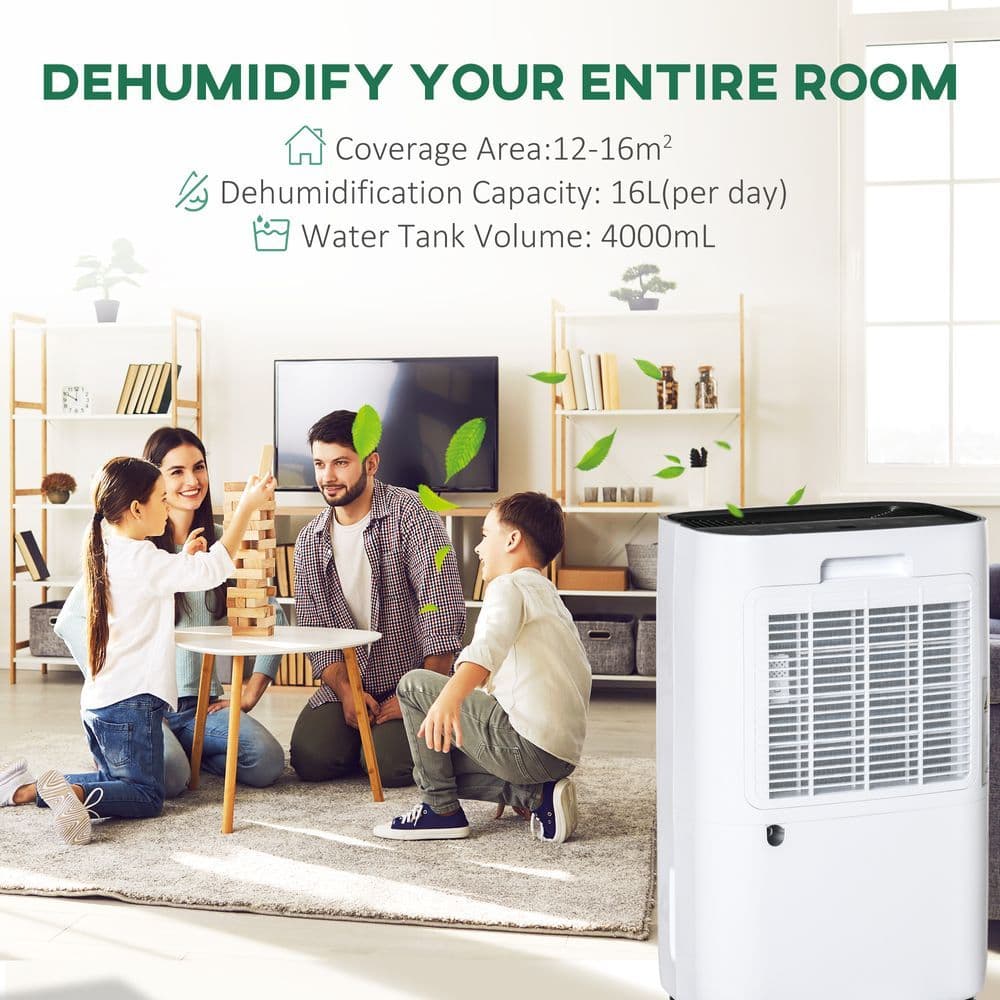 image-16L/Day 4000ML Portable Quiet Dehumidifier Home Laundry Room Electric Moisture