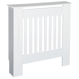 image-Radiator Cover Wooden Cabinet Shelving Home Office Vertical Slattted Vent