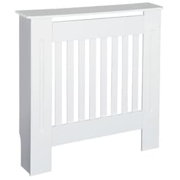 image-Radiator Cover Wooden Cabinet Shelving Home Office Vertical Slattted Vent