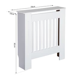 image-Radiator Cover Wooden Cabinet Shelving Home Office Vertical Slattted Vent