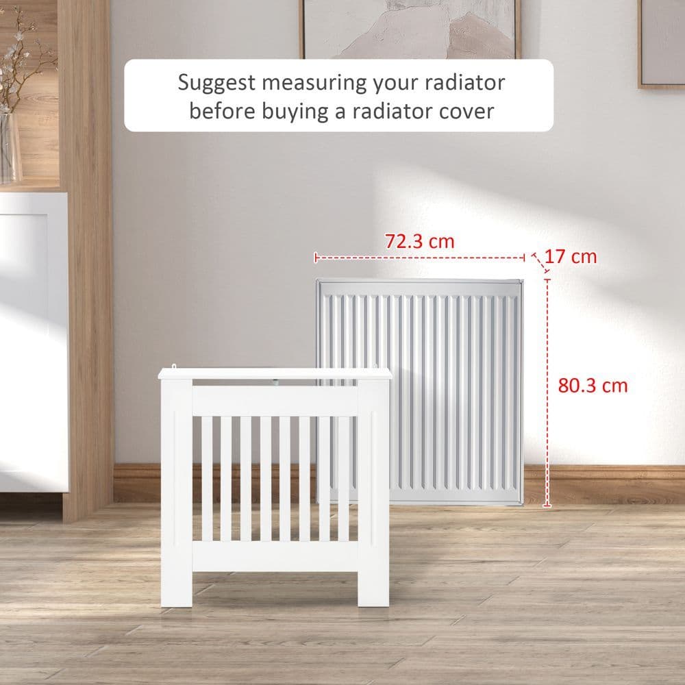 image-Radiator Cover Wooden Cabinet Shelving Home Office Vertical Slattted Vent