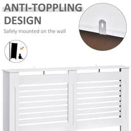 image-MDF Radiator Cover, 152 cm L-White