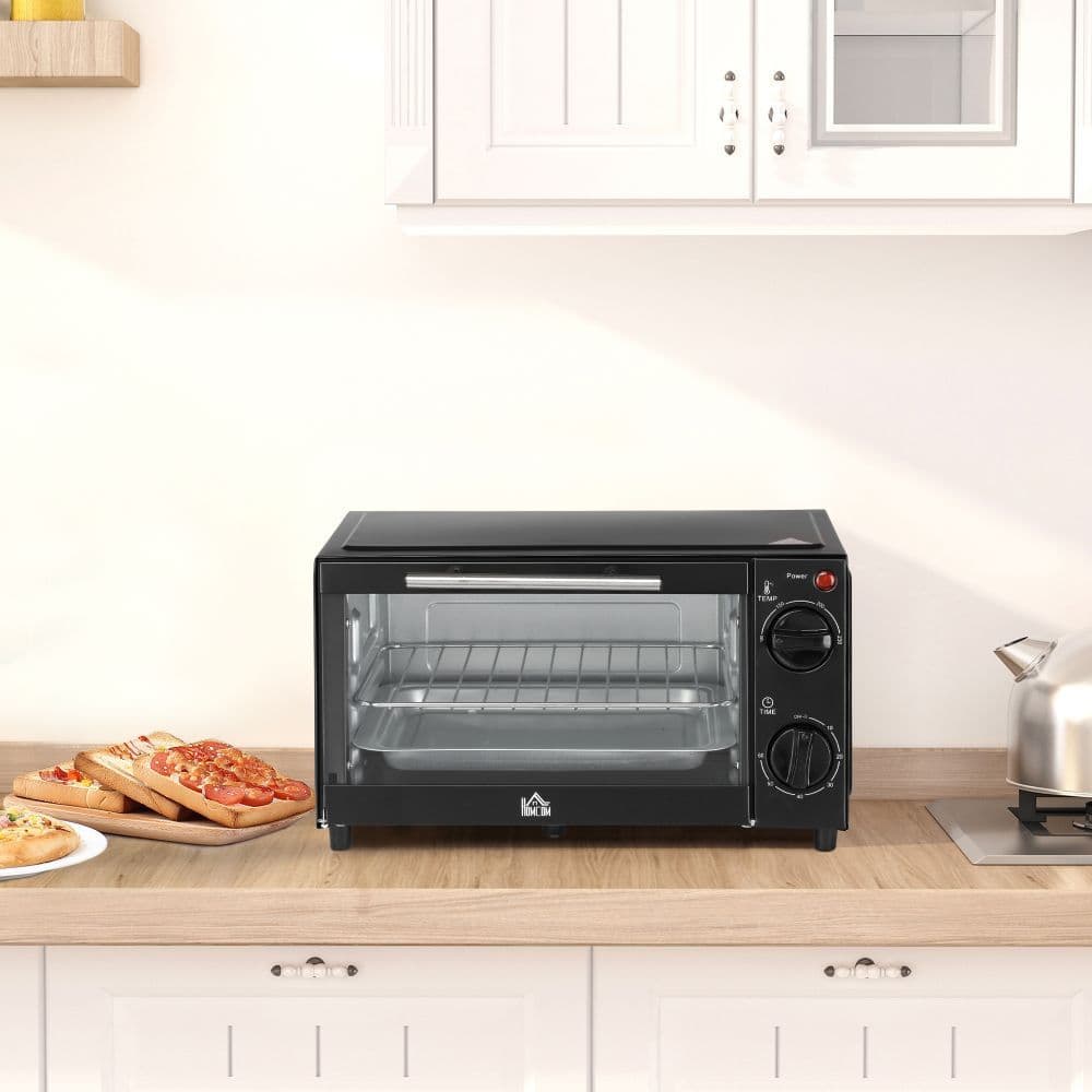 image-Mini Oven, 9L Countertop Electric Grill, Toaster Oven 750W