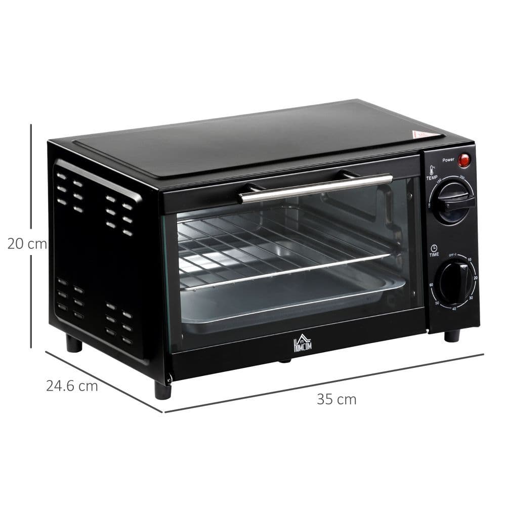 image-Mini Oven, 9L Countertop Electric Grill, Toaster Oven 750W