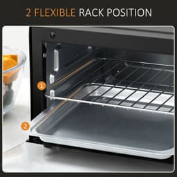 image-Mini Oven, 9L Countertop Electric Grill, Toaster Oven 750W