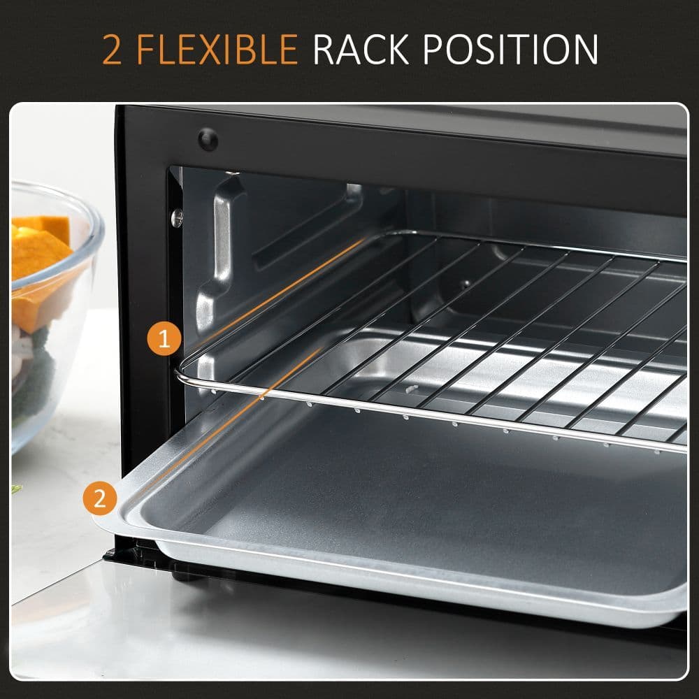 image-Mini Oven, 9L Countertop Electric Grill, Toaster Oven 750W