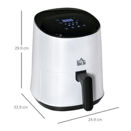 image-Digital Air Fryer, 1300W 2.5L Rapid Air Circulation, Timer and Nonstick White
