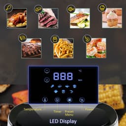 image-Digital Air Fryer, 1300W 2.5L Rapid Air Circulation, Timer and Nonstick White