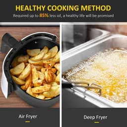 image-Digital Air Fryer, 1300W 2.5L Rapid Air Circulation, Timer and Nonstick White