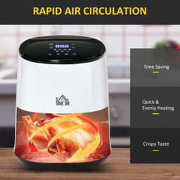 image-Digital Air Fryer, 1300W 2.5L Rapid Air Circulation, Timer and Nonstick White