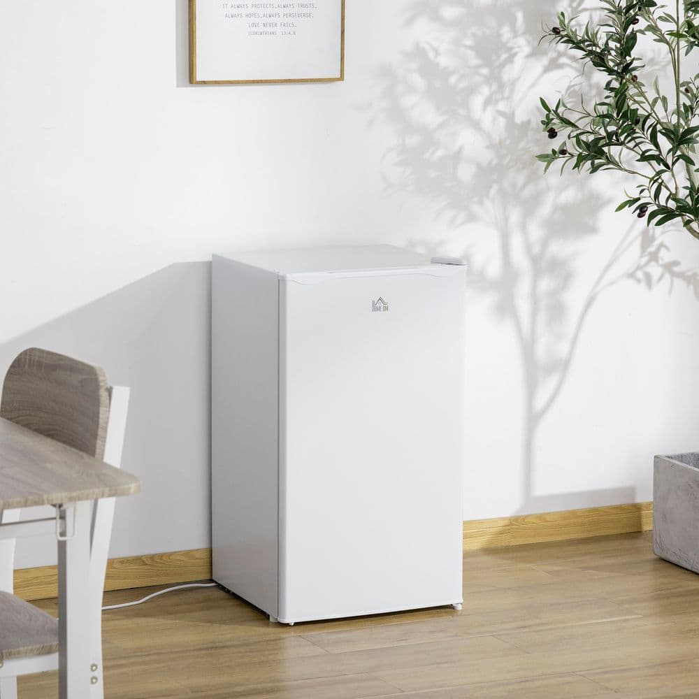 image-91L Freestanding Under Counter Fridge with Chiller Box Reversible Door White