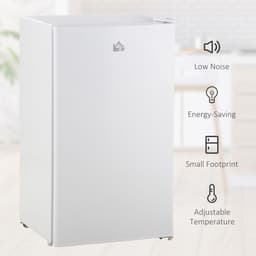image-91L Freestanding Under Counter Fridge with Chiller Box Reversible Door White