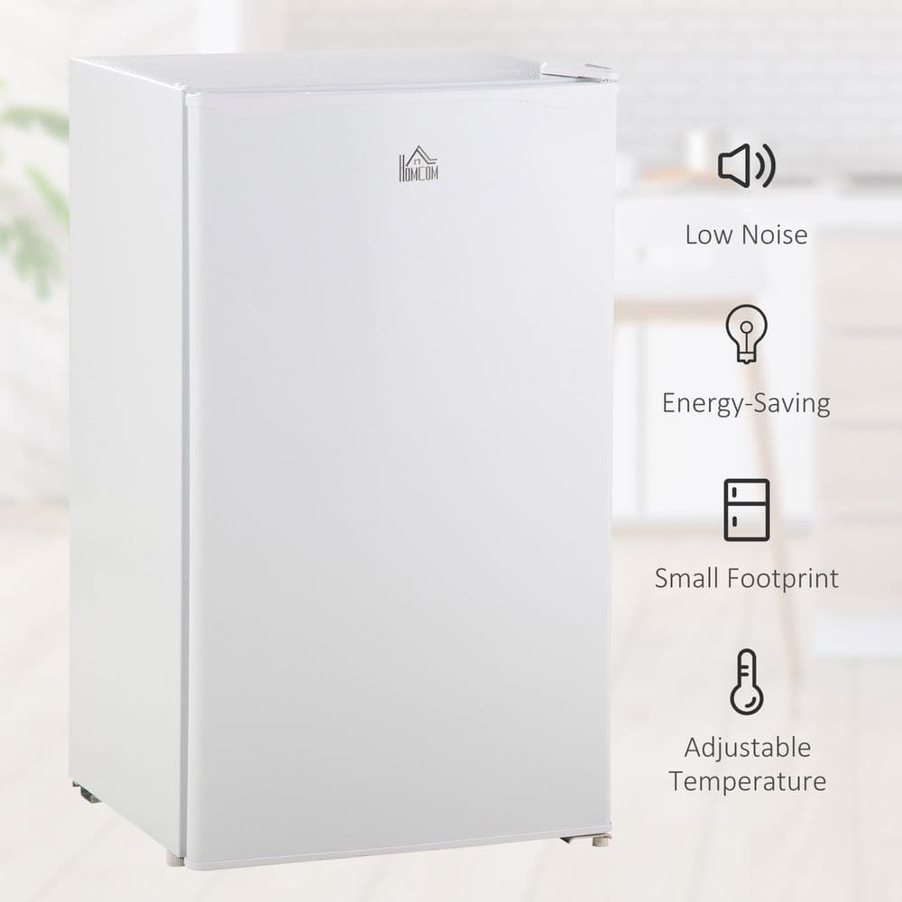 image-91L Freestanding Under Counter Fridge with Chiller Box Reversible Door White