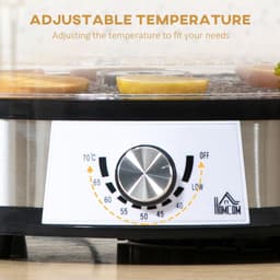 image-5 Tier Food Dehydrator 250W Stainless Steel Food Dryer Machine Silver