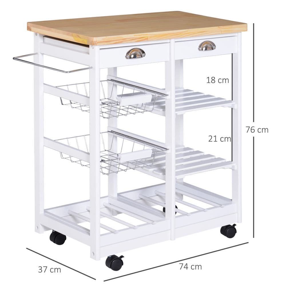 image-Kitchen Island, 74Wx37Dx76Hcm-White