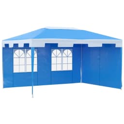 image-Outsunny 4x3m Garden Heavy Duty Gazebo Marquee Party Tent-Blue