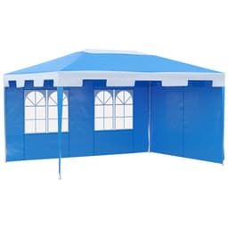 image-Outsunny 4x3m Garden Heavy Duty Gazebo Marquee Party Tent-Blue