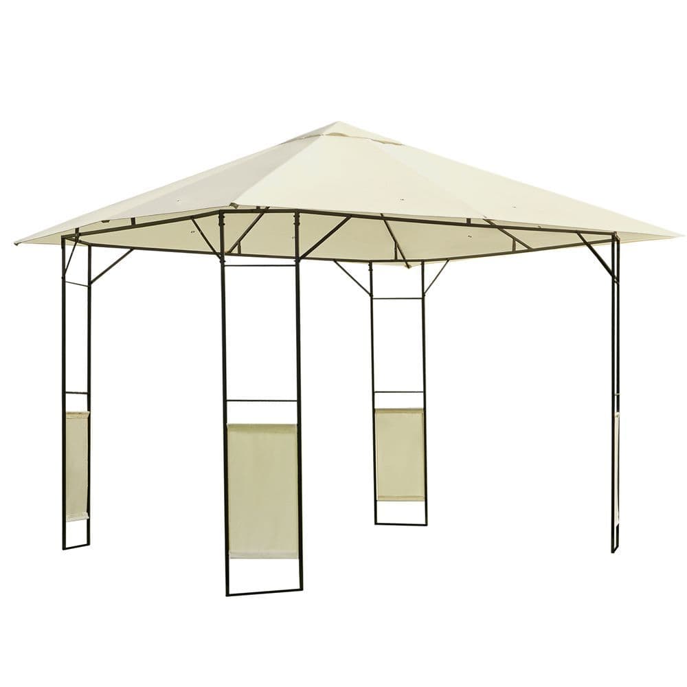image-Outdoor Gazebo for Garden Party Tent, Wedding Canopy Pavilion Cream-white