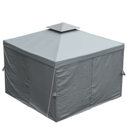 image-3x3m Garden Metal Gazebo Marquee Patio Wedding Party Dark Grey