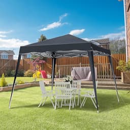image-Outsunny Pop-Up Tent, 3Lx3Wx2.4H m-Black