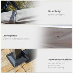 image-3.5M X 3.5M Metal Pergola Gazebo Awning Retractable Canopy Grey Steel ,