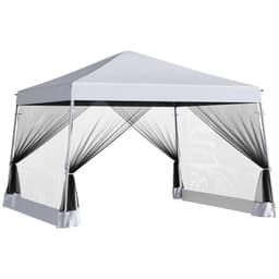 image-Outsunny 3.6m x 3.6m Pop Up Steel Frame Garden Gazebo White