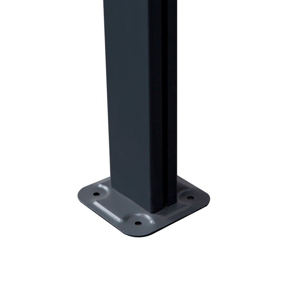 image-Outdoor Patio Gazebo Pergola, Aluminum Post, 4.35x3m Mounted on the Wall Roof